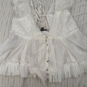 White urban outfitters babydoll top
